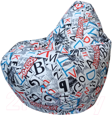 Бескаркасное кресло Flagman Груша Макси Г2.5-139 ABC 3 (голубой) - фото