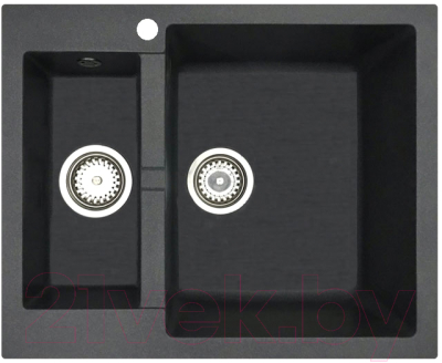 Мойка кухонная БелЭворс Duet R (антрацит) - фото