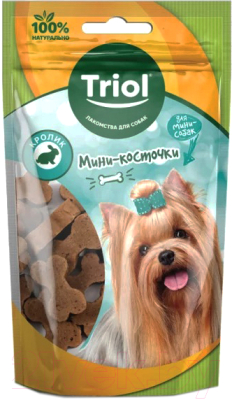 Лакомство для собак Triol Мини-косточки из кролика / 10171034 - фото