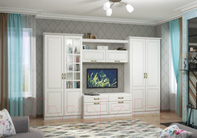 Полка Mobi Ливерпуль (белый/ясень ваниль НМ-1012-100 ПВХ)