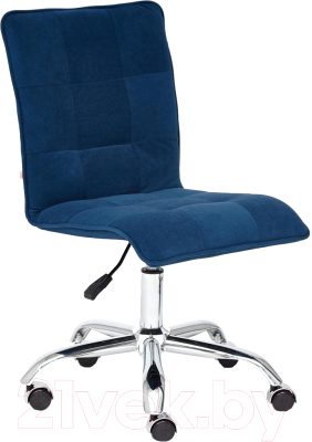 Кресло офисное Tetchair Zero флок (синий) - фото