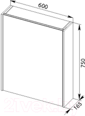 Шкаф с зеркалом для ванной Aquanet Латина 60 / 179942