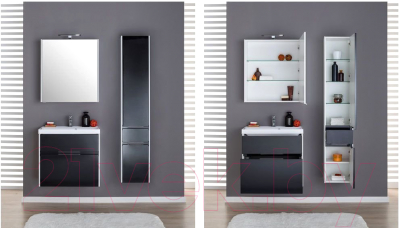 Шкаф с зеркалом для ванной Aquanet Латина 70 / 179997