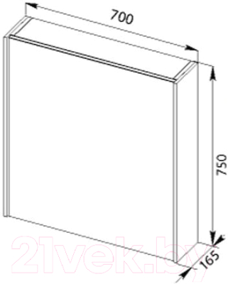 Шкаф с зеркалом для ванной Aquanet Латина 70 / 179997