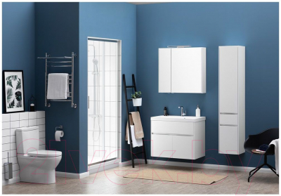 Шкаф с зеркалом для ванной Aquanet Латина 80 / 179635