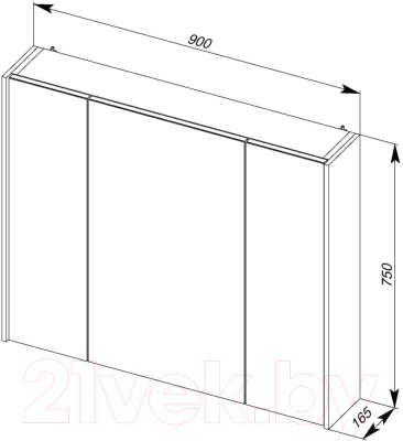 Шкаф с зеркалом для ванной Aquanet Латина 90 / 179605