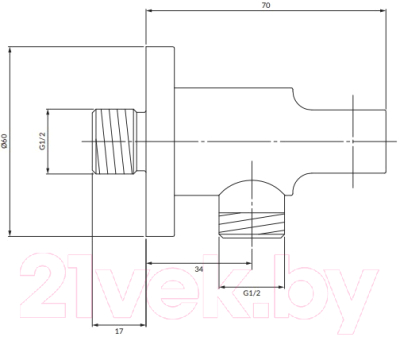Подключение для душевого шланга Omnires 8873 GL