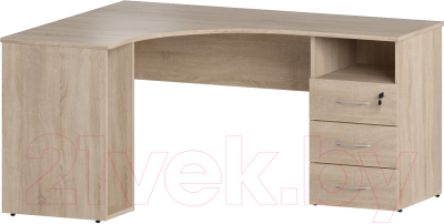 Письменный стол Славянская столица С-085/1 (левый, дуб сонома) - фото