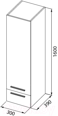Шкаф-пенал для ванной Aquanet Верона 30 / 175390