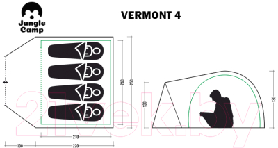 Палатка Jungle Camp Vermont 4 / 70826