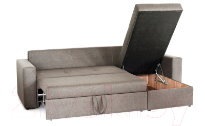 Диван угловой Мебель-Парк Торонто 1 Evolution 3 Antelope рогожка (светло-коричневый)