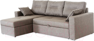 Диван угловой Мебель-Парк Торонто 1 Evolution 3 Antelope рогожка (светло-коричневый)