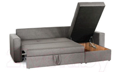 Диван угловой Мебель-Парк Торонто 1 Evolution 5 Stone рогожка (серый-камень)