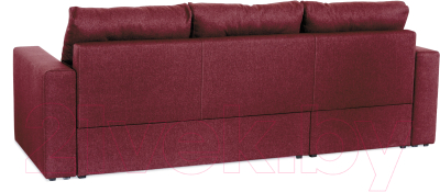 Диван угловой Мебель-Парк Торонто 1 Evolution 6 Cranberry рогожка (вишневый)