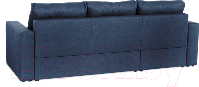 Диван угловой Мебель-Парк Торонто 1 Evolution 12 Navy рогожка (темно-синий)