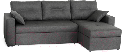 Диван угловой Мебель-Парк Торонто 1 Evolution 18 Elephant рогожка (серый-пыльный) - фото