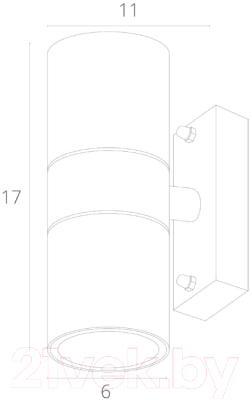 Бра уличное Arte Lamp Mistero A3302AL-2WH