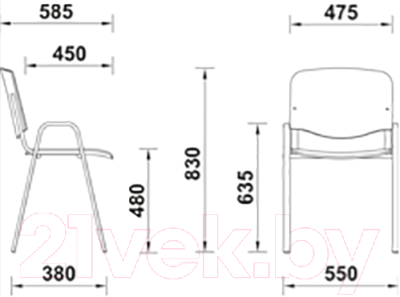 Стул офисный UTFC Кора BL
