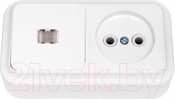 Блок выключатель+розетка Bylectrica Пралеска В-РЦ-563 - фото