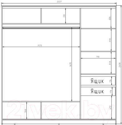 Шкаф-купе Рэйгрупп 233450 SSX Elgon РГ-01.04