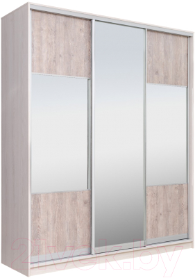 Шкаф-купе Рэйгрупп 176450 YSX Elgon РГ-03.06 (ясень снежный/сосна натуральная/хром) - фото