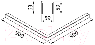 Декоративный профиль для душевой IDDIS SLI5BS0i22