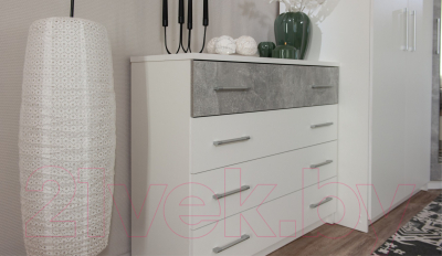 Комод Империал Аврора (белый/ателье светлый)