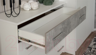 Комод Империал Аврора (белый/ателье светлый)