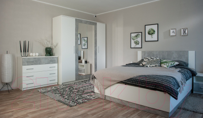 Комод Империал Аврора (белый/ателье светлый)