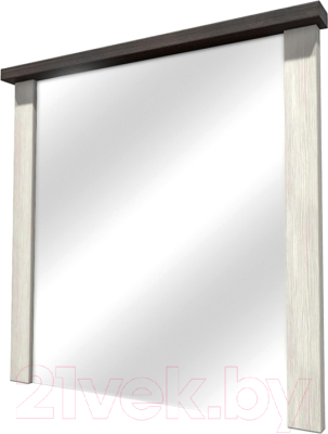 Зеркало Интерлиния ТР-З (вудлайн кремовый/дуб венге) - фото