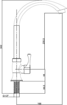 Кран на одну воду РМС PL3-269F-1