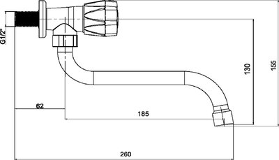 Кран на одну воду РМС PL3-270