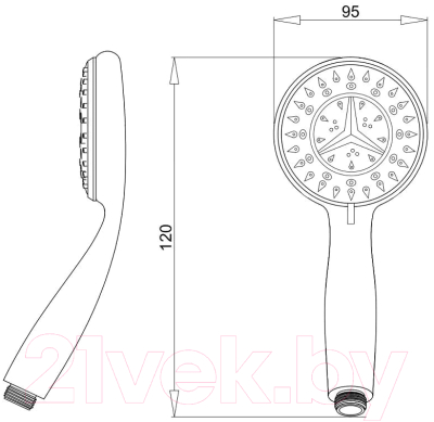 Лейка ручного душа РМС LE19