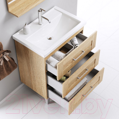 Тумба с умывальником Aqwella Фостер / FOS01073DS (дуб сонома)