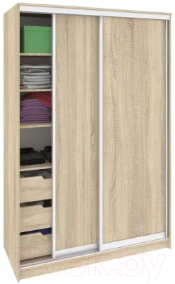 Шкаф Кортекс-мебель Сенатор ШК10 Классика ДСП - фото