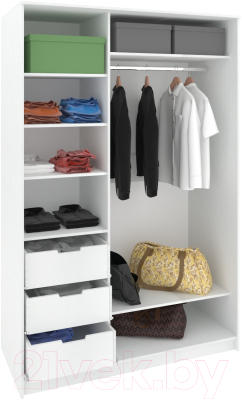 Шкаф Кортекс-мебель Сенатор ШК10 Классика зеркало