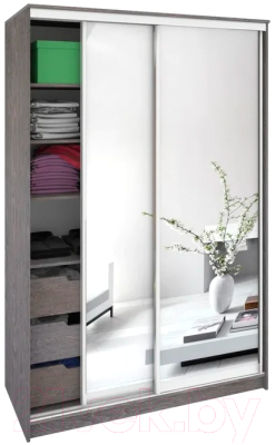 Шкаф Кортекс-мебель Сенатор ШК10 Классика зеркало - фото