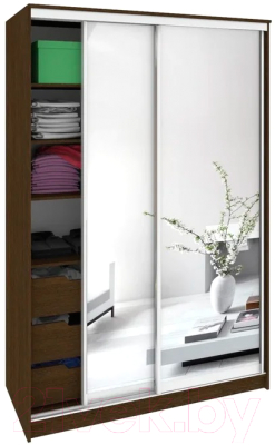 Шкаф Кортекс-мебель Сенатор ШК10 Классика зеркало - фото