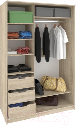 Шкаф Кортекс-мебель Сенатор ШК10 Классика зеркало