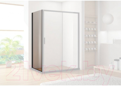 Душевая стенка Aquanet Pleasure 90 / AE60-F-90H200U-BT (прозрачное стекло)