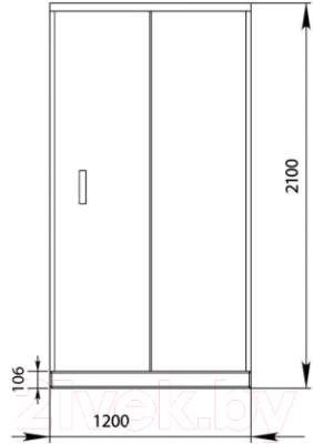 Душевая дверь Aquanet Alfa 120 / NAA6121 (прозрачное стекло)