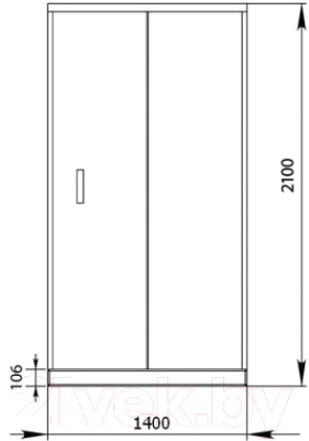 Душевая дверь Aquanet Alfa 140 / NAA6121 (прозрачное стекло)