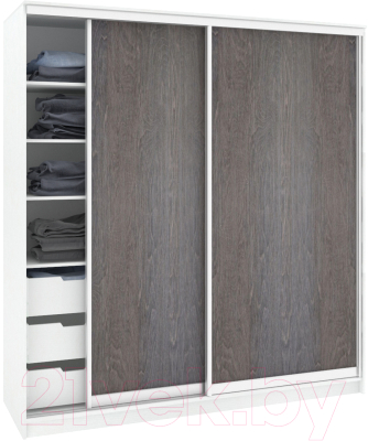 Шкаф Кортекс-мебель Сенатор ШК12 Классика ДСП - фото