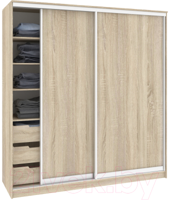 Шкаф Кортекс-мебель Сенатор ШК12 Классика ДСП - фото