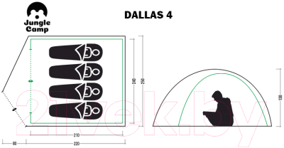 Палатка Jungle Camp Dallas 4 / 70823