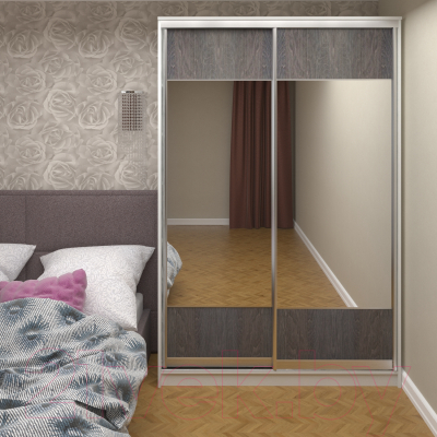 Шкаф Кортекс-мебель Сенатор ШК10-45 Геометрия с зеркалом