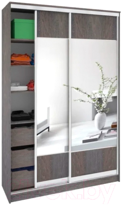 Шкаф Кортекс-мебель Сенатор ШК10-45 Геометрия с зеркалом - фото