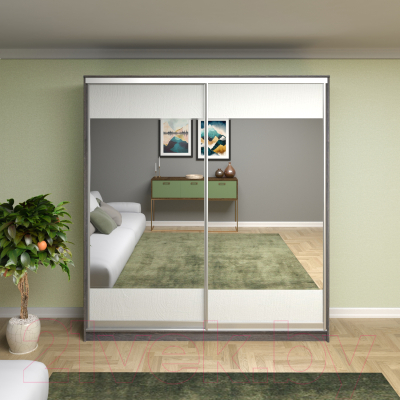 Шкаф Кортекс-мебель Сенатор ШК12 Геометрия ДСП с зеркалом