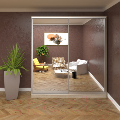 Шкаф Кортекс-мебель Сенатор ШК12 Классика зеркало