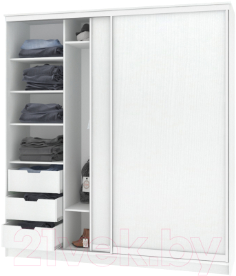 Шкаф Кортекс-мебель Сенатор ШК12-45 Классика ДСП - фото